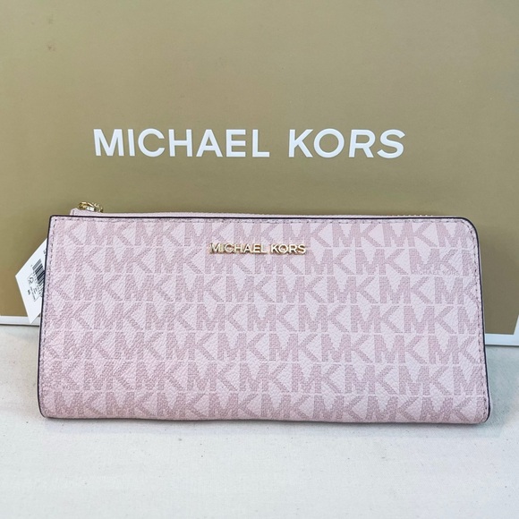 🌸NeW! Michael Kors Large Quarter Zip Wallet - Picture 1 of 6